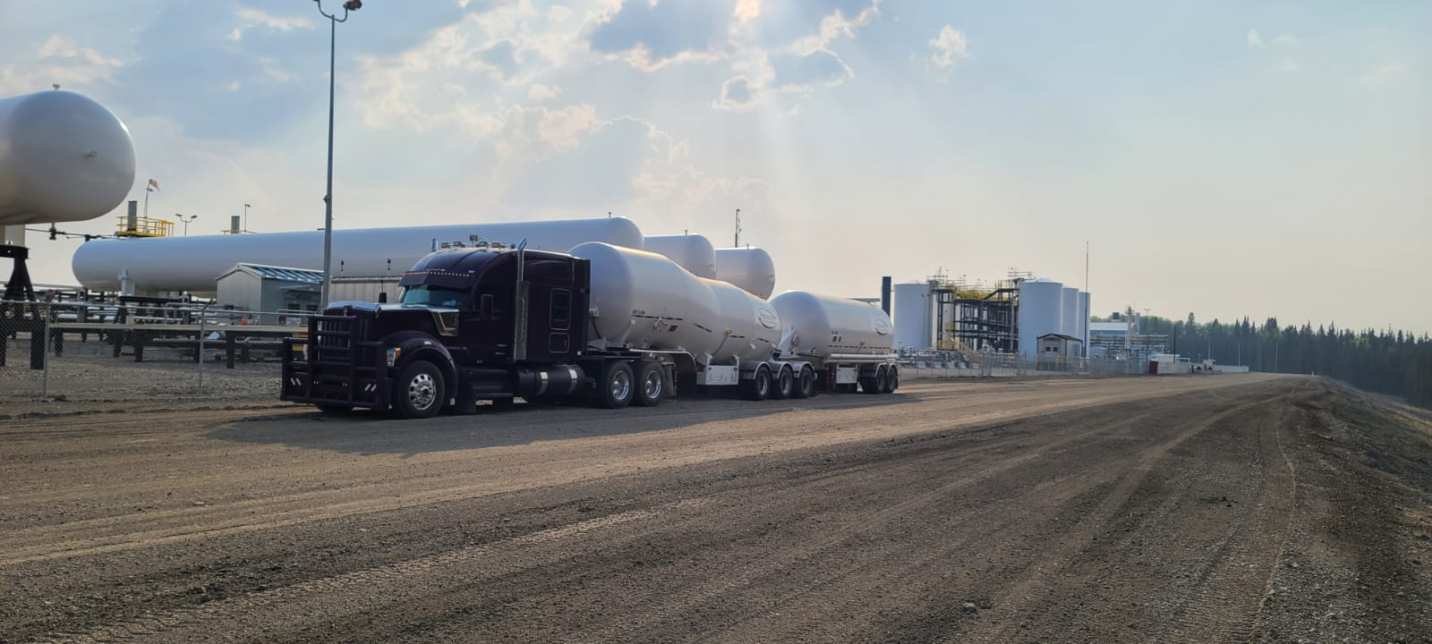 Peaceland Oilfield hauling NGL from an oilfield facility