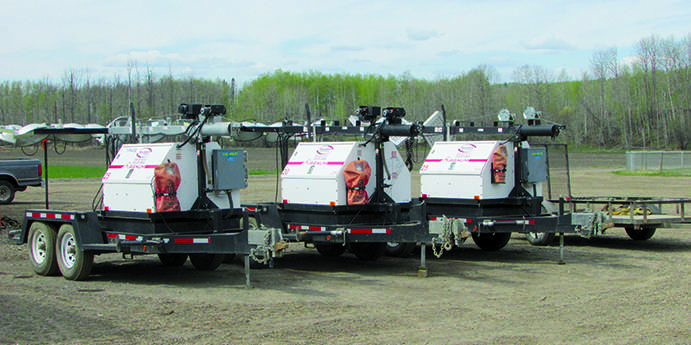 Peaceland Oilfield light towers ready for rental