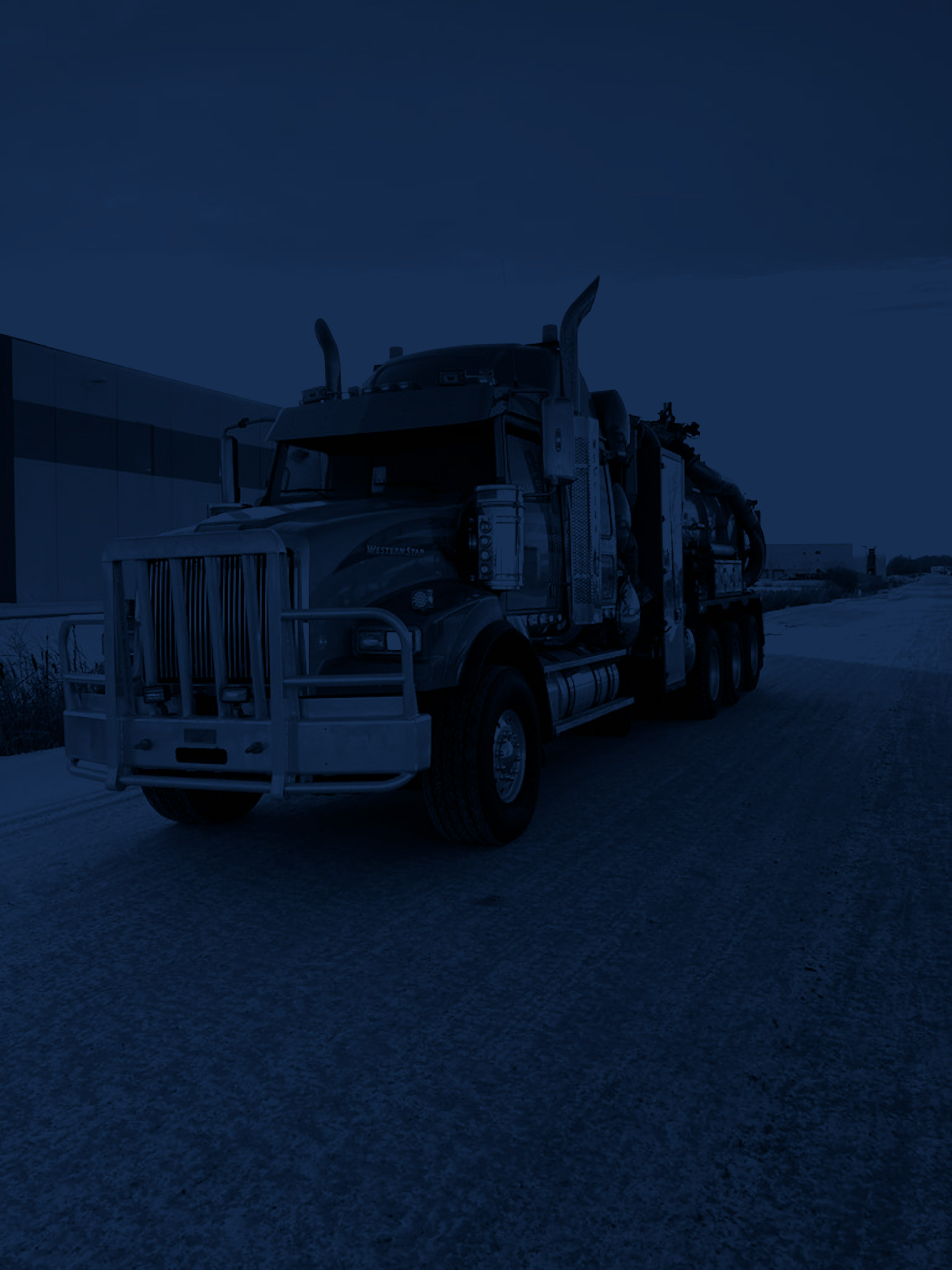 Peaceland vac truck ready to roll in the winter