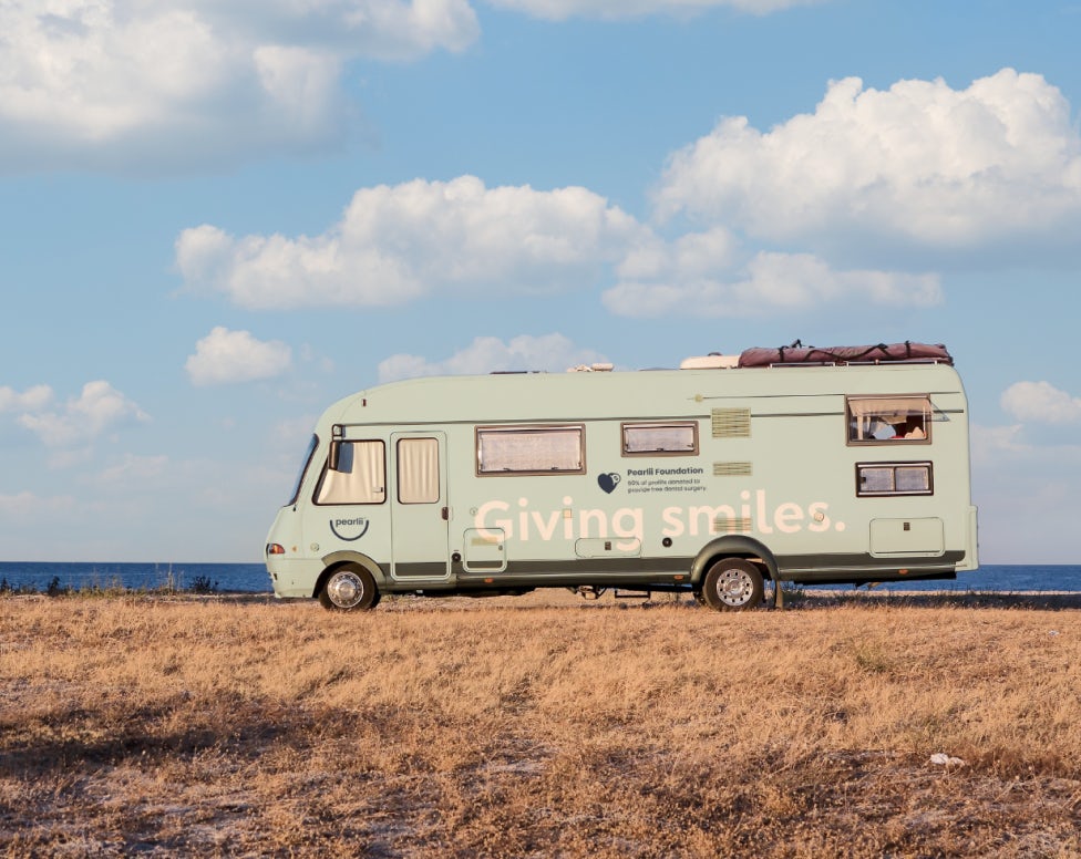 As seen in this mock-up, the Pearlii Dental Trucks will be large, fully-equipped dental surgeries on wheels