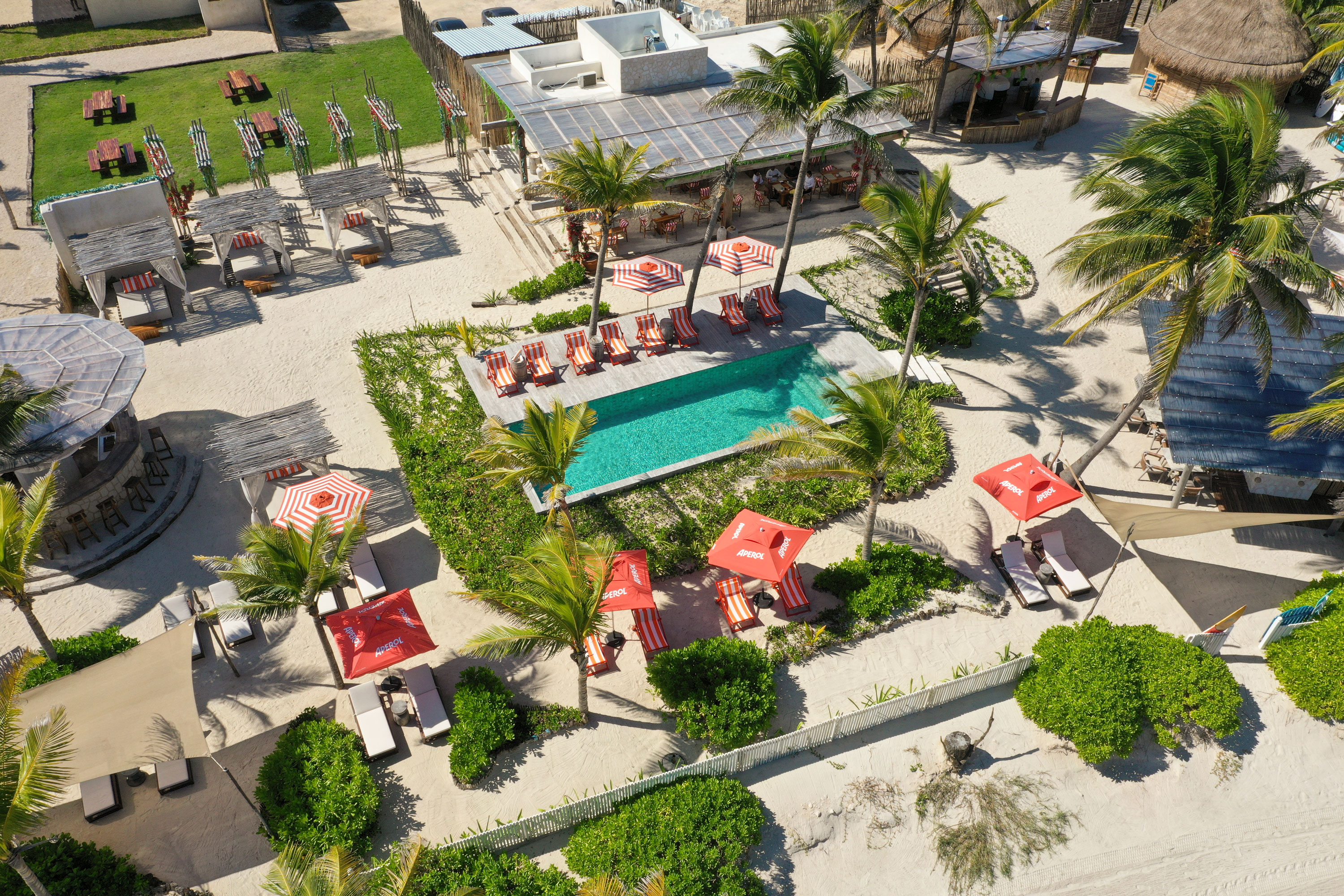 Penélope Beach Club Aerial Shot