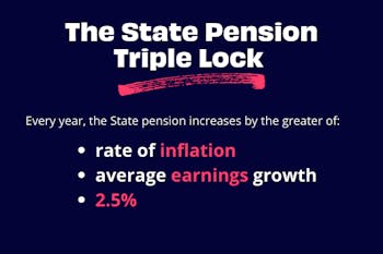 state pension triple lock 3 bullets