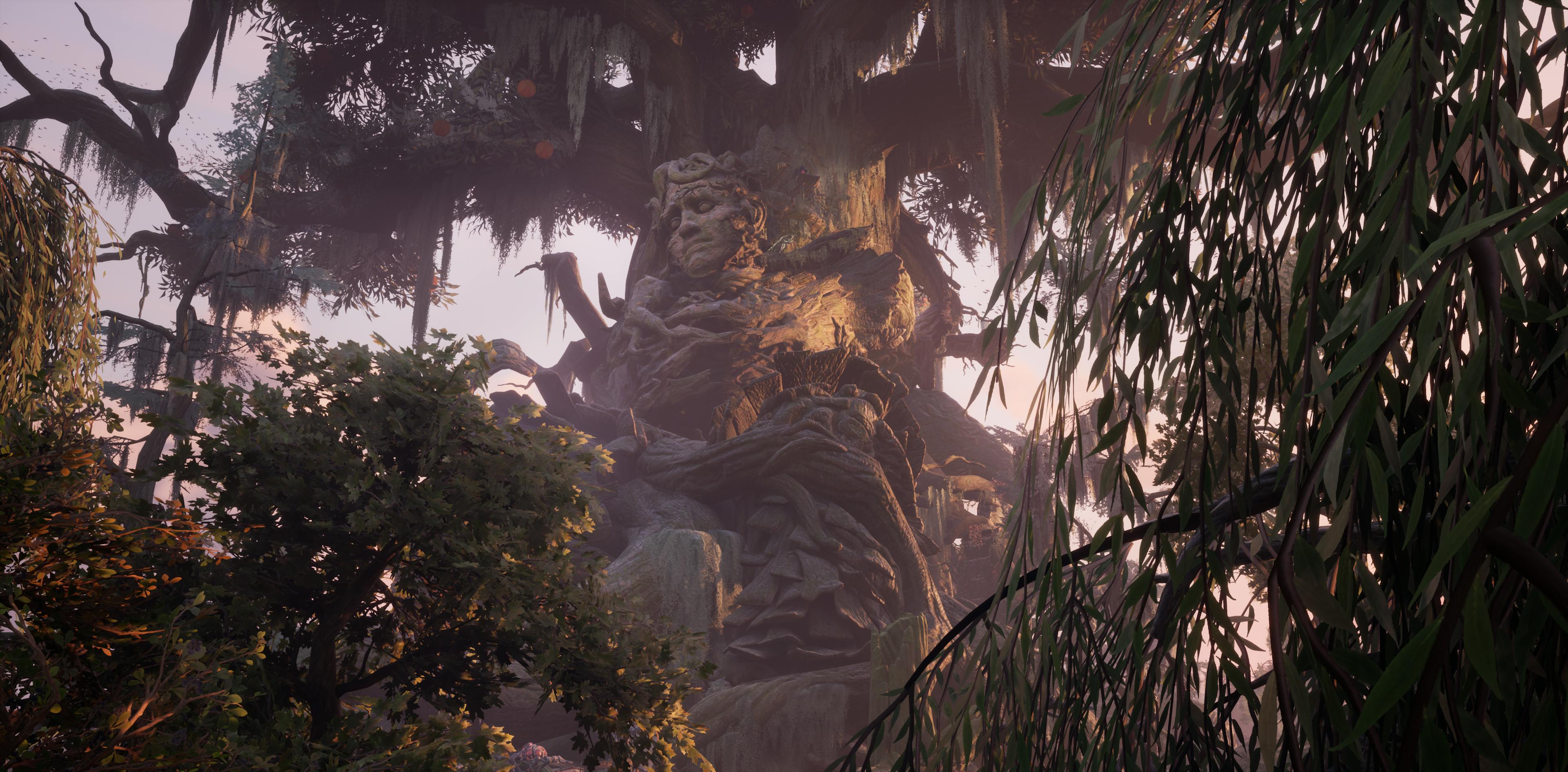 Benji Tree which is a tree that has the impression of a man on the trunk. 