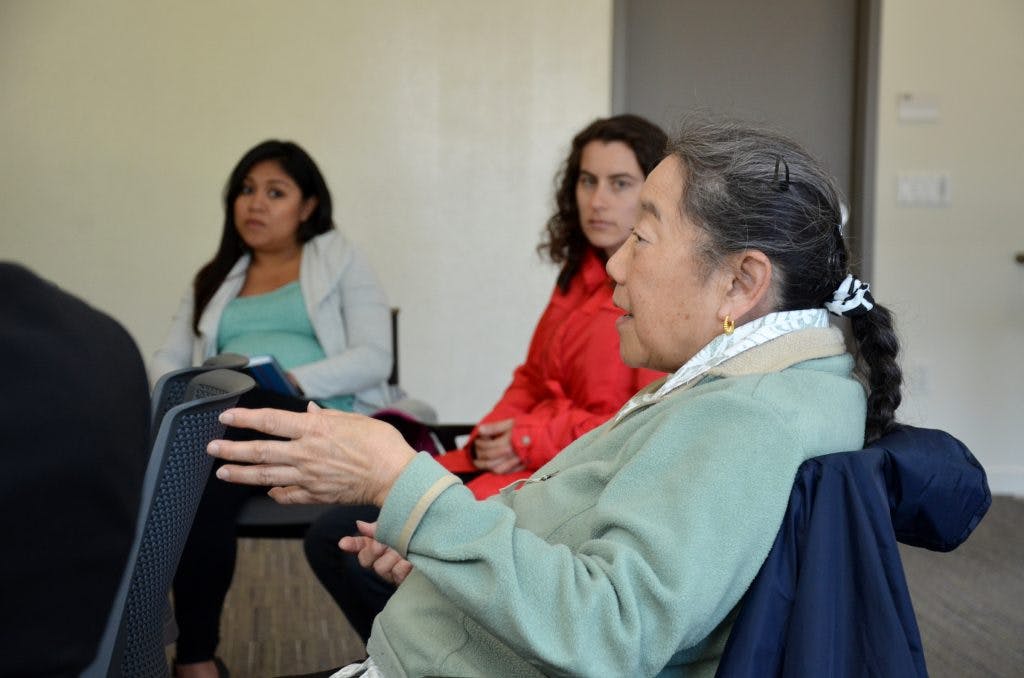 Arlene Kimura at a Gateway bike plan meeting last year.