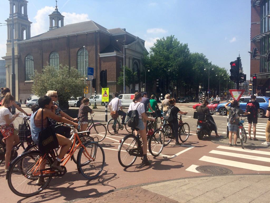 Dutch store on bikes