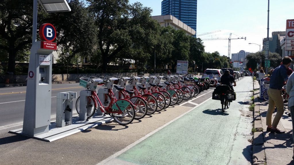 Bike sharing in Austin.