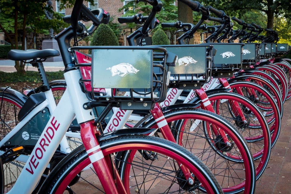 Fayetteville, Arkansas Veoride Bikeshare. 