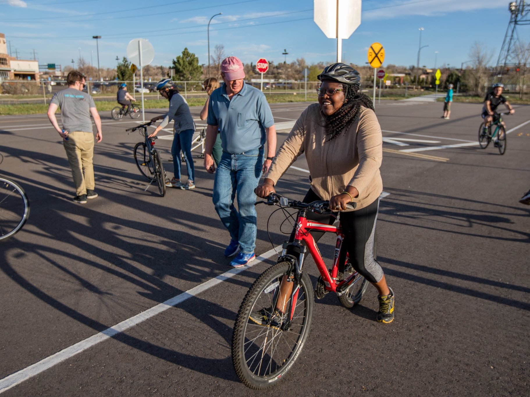 adult bike riding