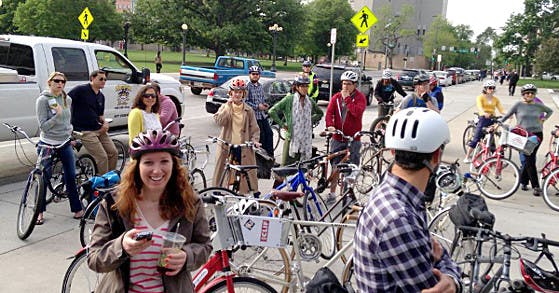 Denverites celebrate the opening of 15th street bikeway