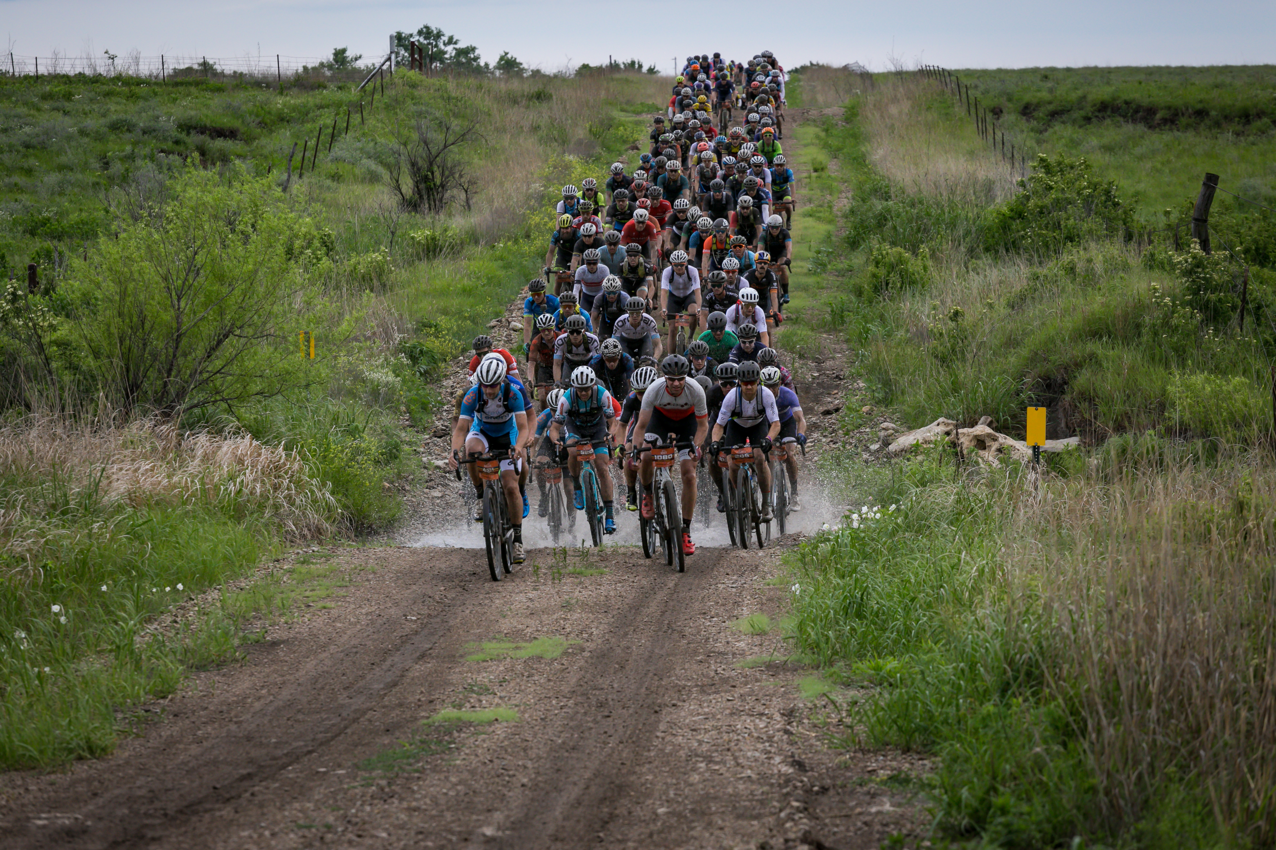 The peloton at Unbound. PHOTO: Life Time