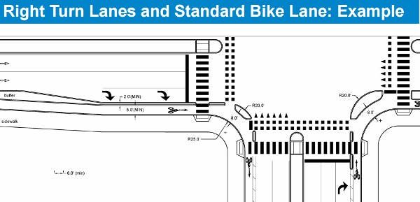 right turn lanes