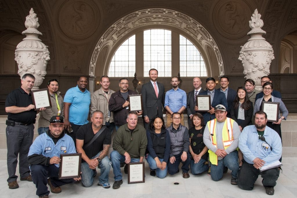 Members of SF’s quick-build project team. 