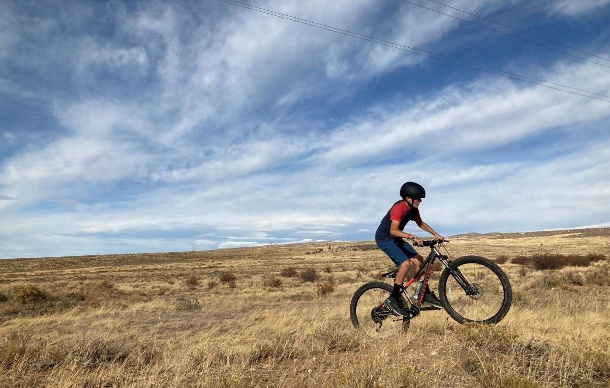 A Laramie Middle School student takes part in an afterschool bike program. 