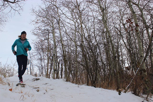 Trail running is a great way to get outdoors in colder months.