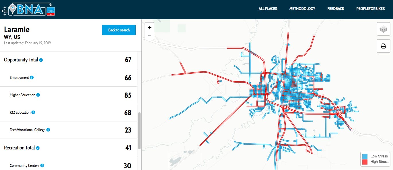 Laramie Bicycle Network Analysis
