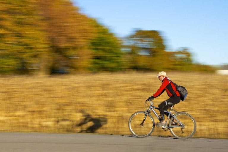 Riding in colder weather.