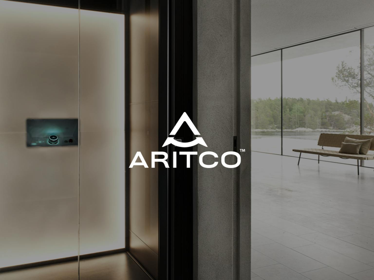 Aritco Logo on elevator photo