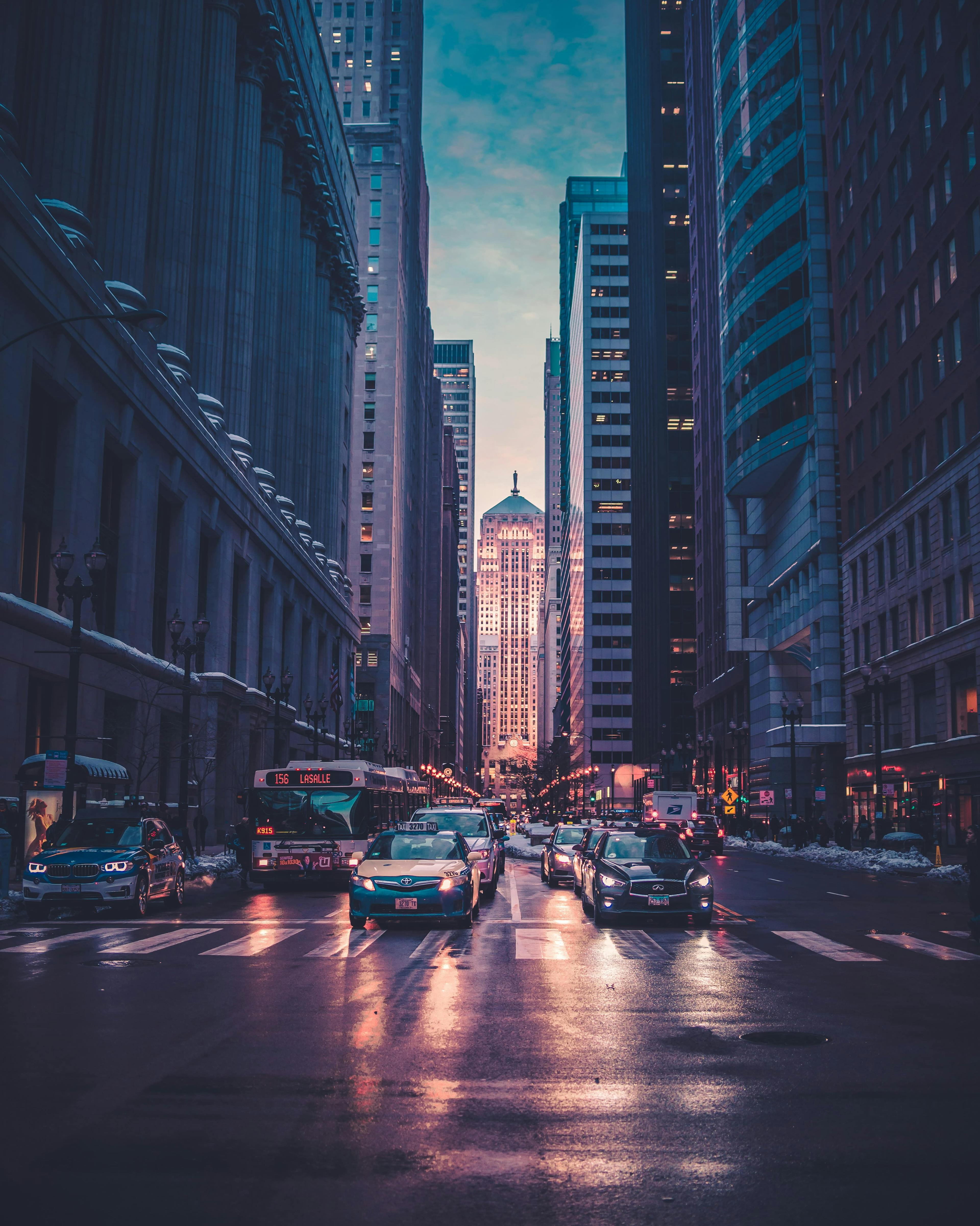 Bustling Houston street.