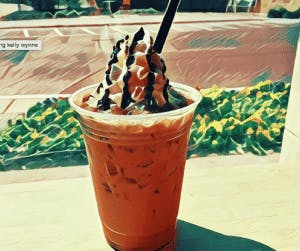 A blended coffee drink from Bee Cave Coffee. Image courtesy of @beecavecoffee on Instagram