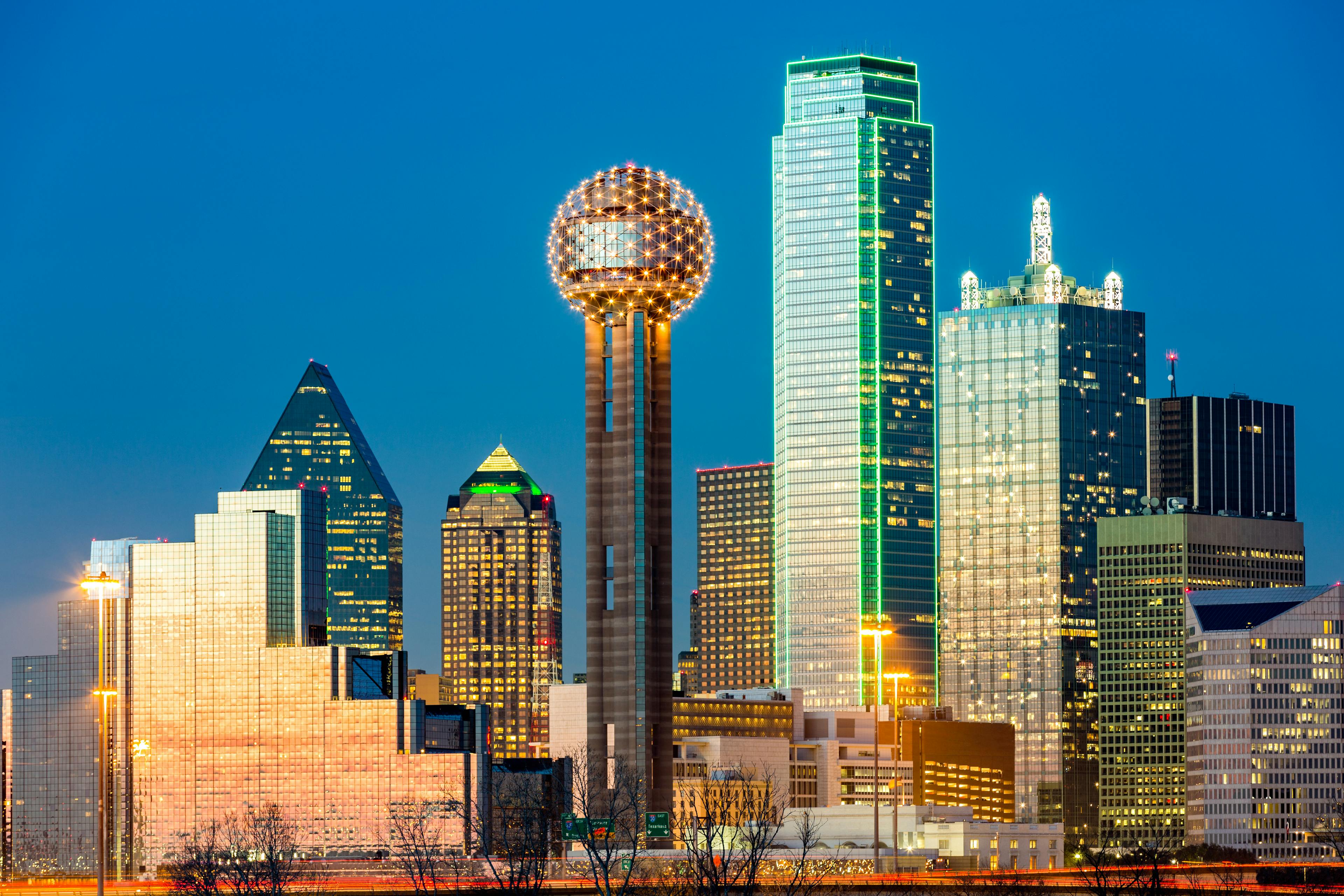 Dallas skyline view