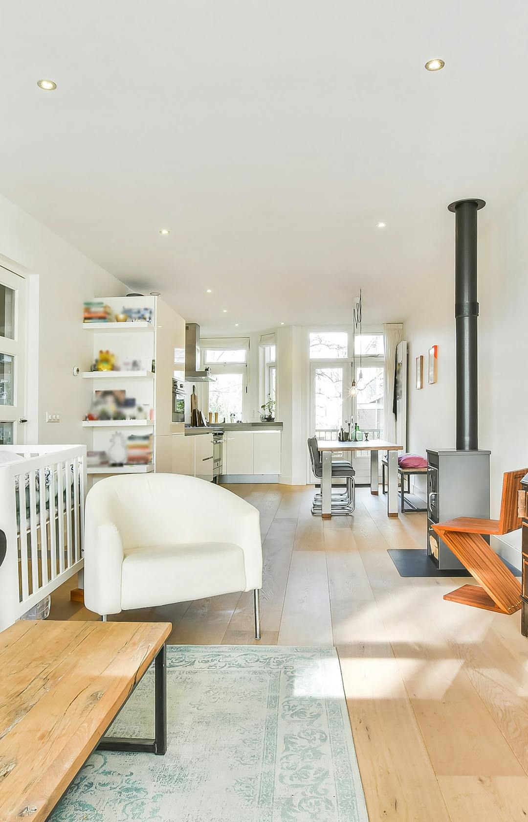 interior of bright and airy apartment