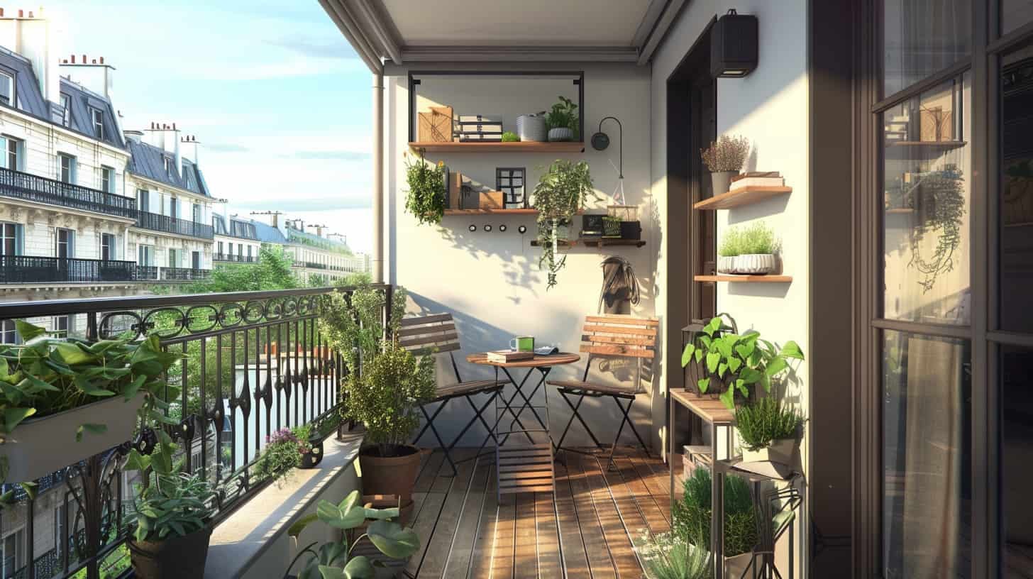 étagères rangement pour balcon