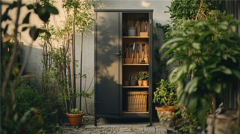 armoire de jardin en métal