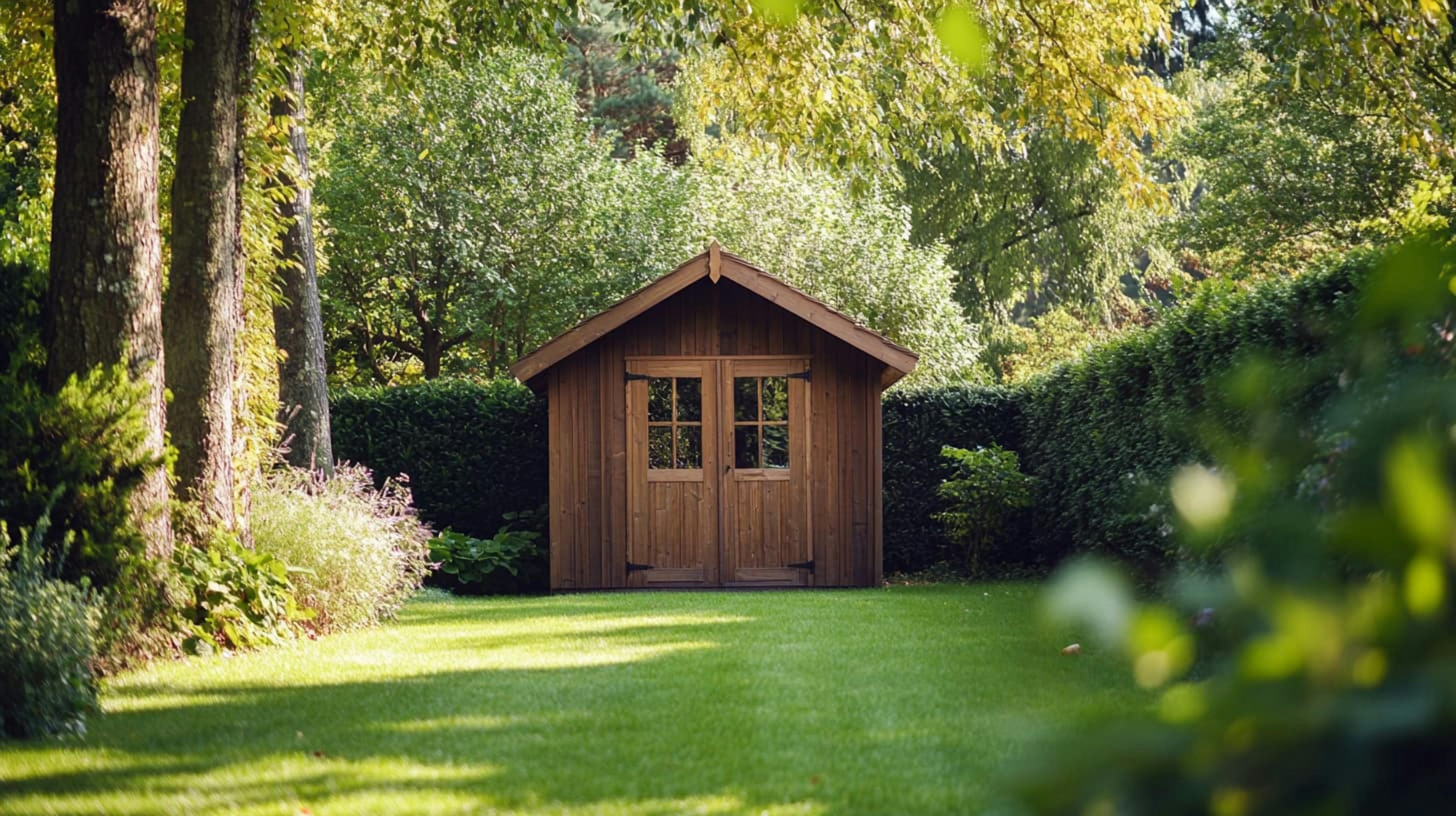 abri de jardin bois porte double