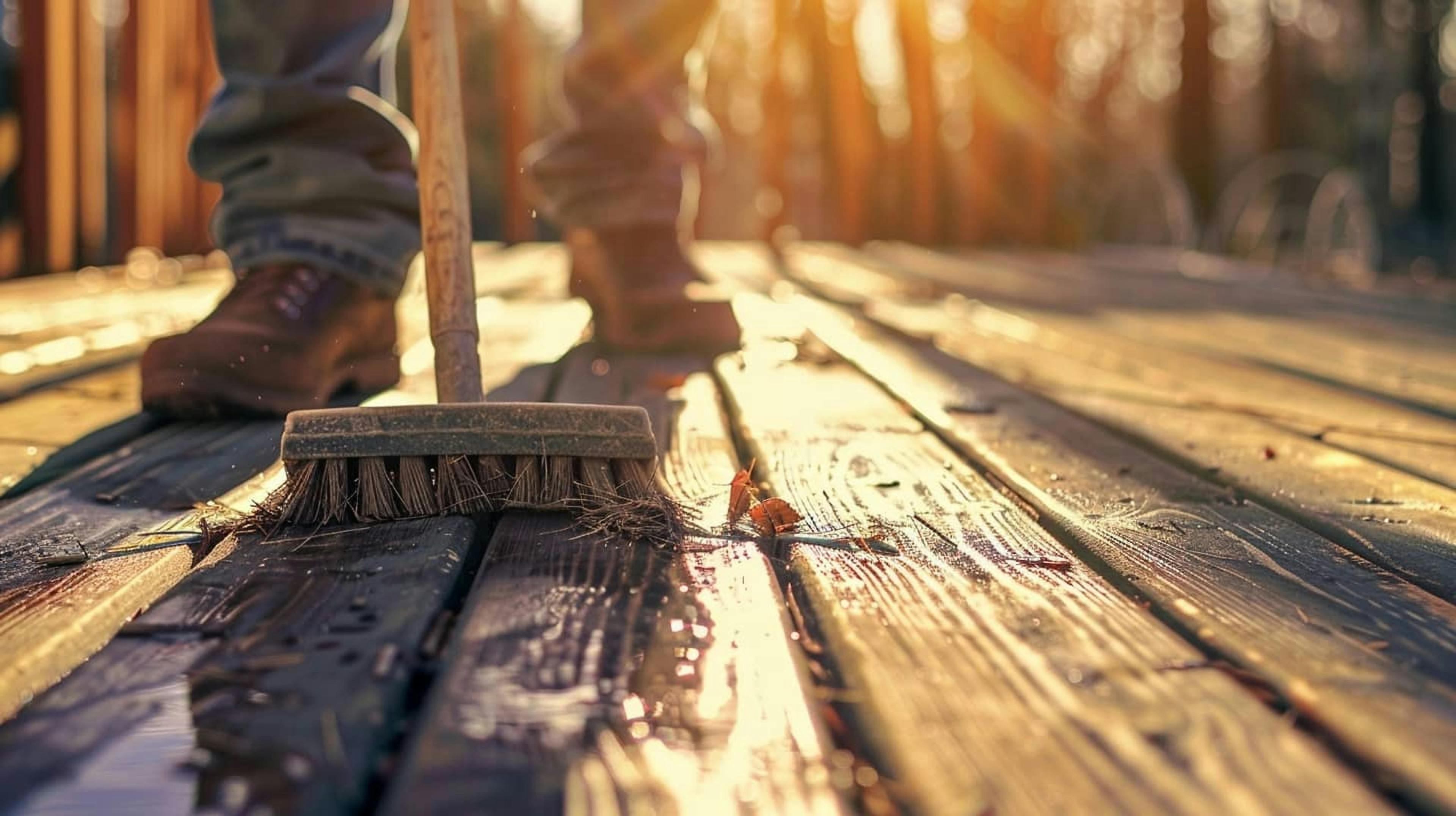 nettoyage de terrasse en bois