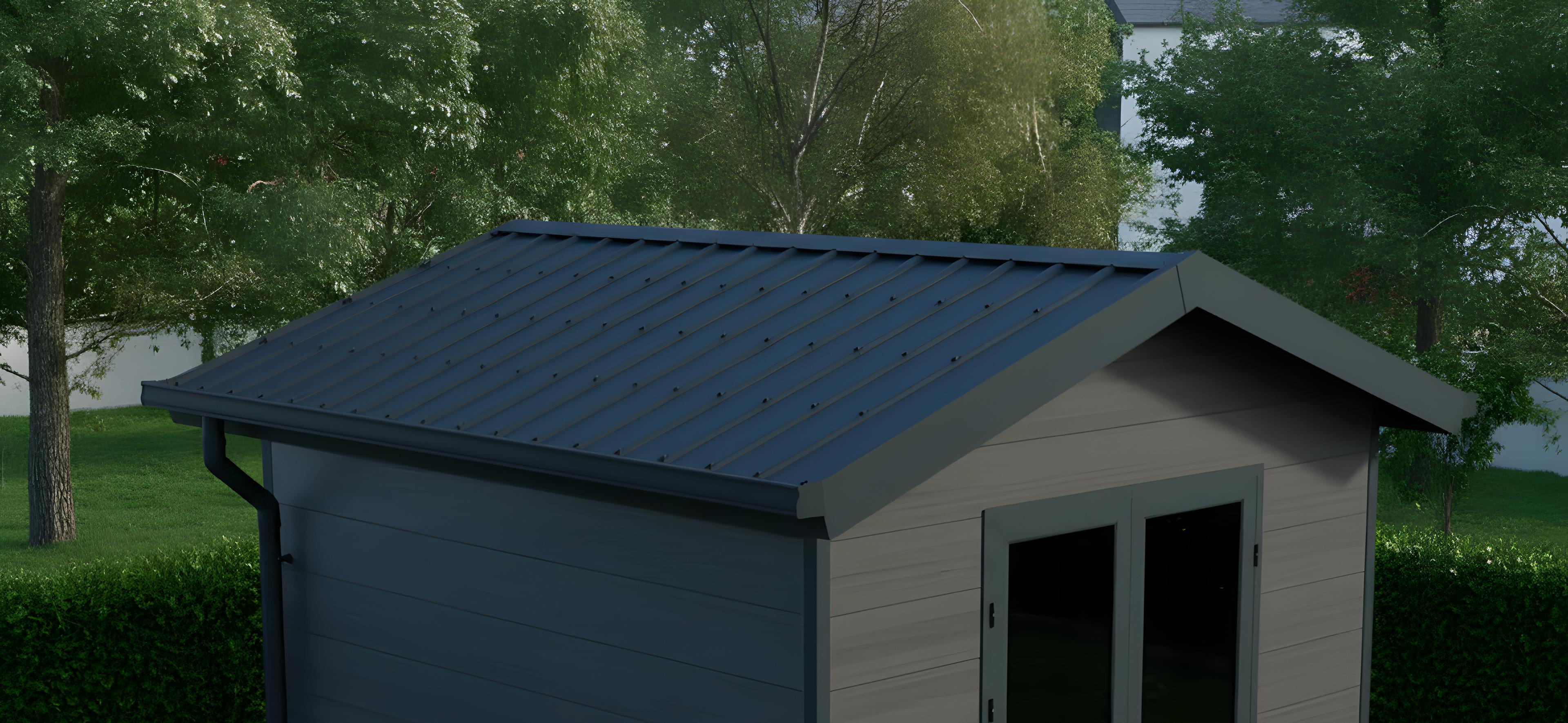 toiture pour abri de jardin composite