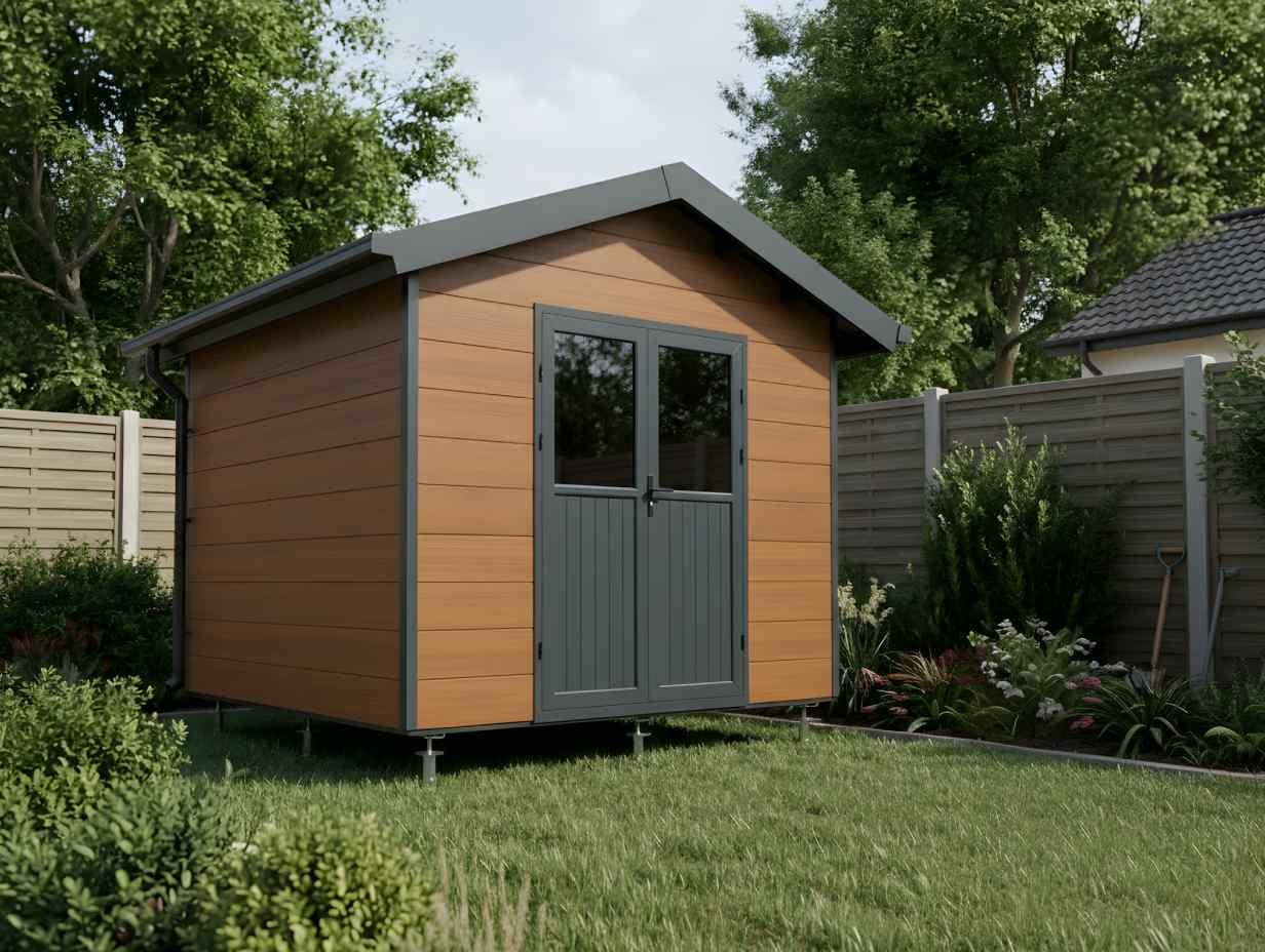 Abri de jardin sur vis de fondation