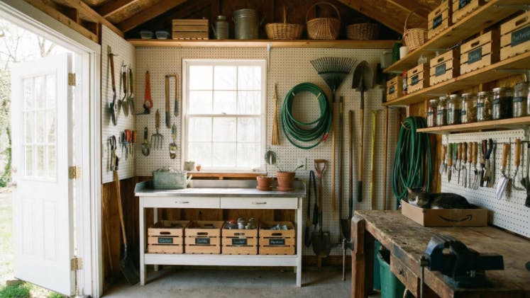 Astuces de rangement d'un abri de jardin