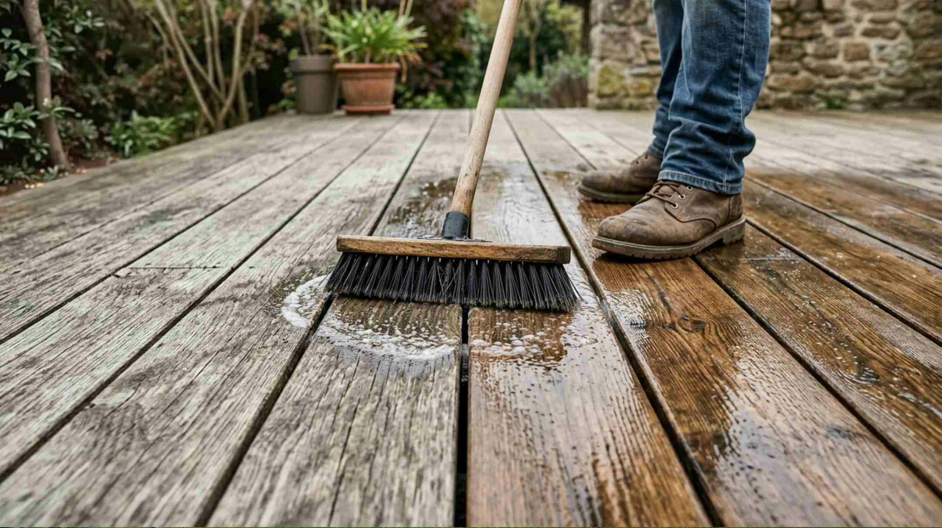 Nettoyage terrasse bois