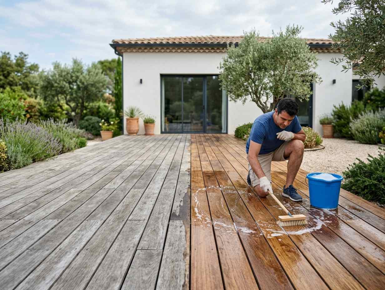 nettoyage terrasse bois avec savon noir