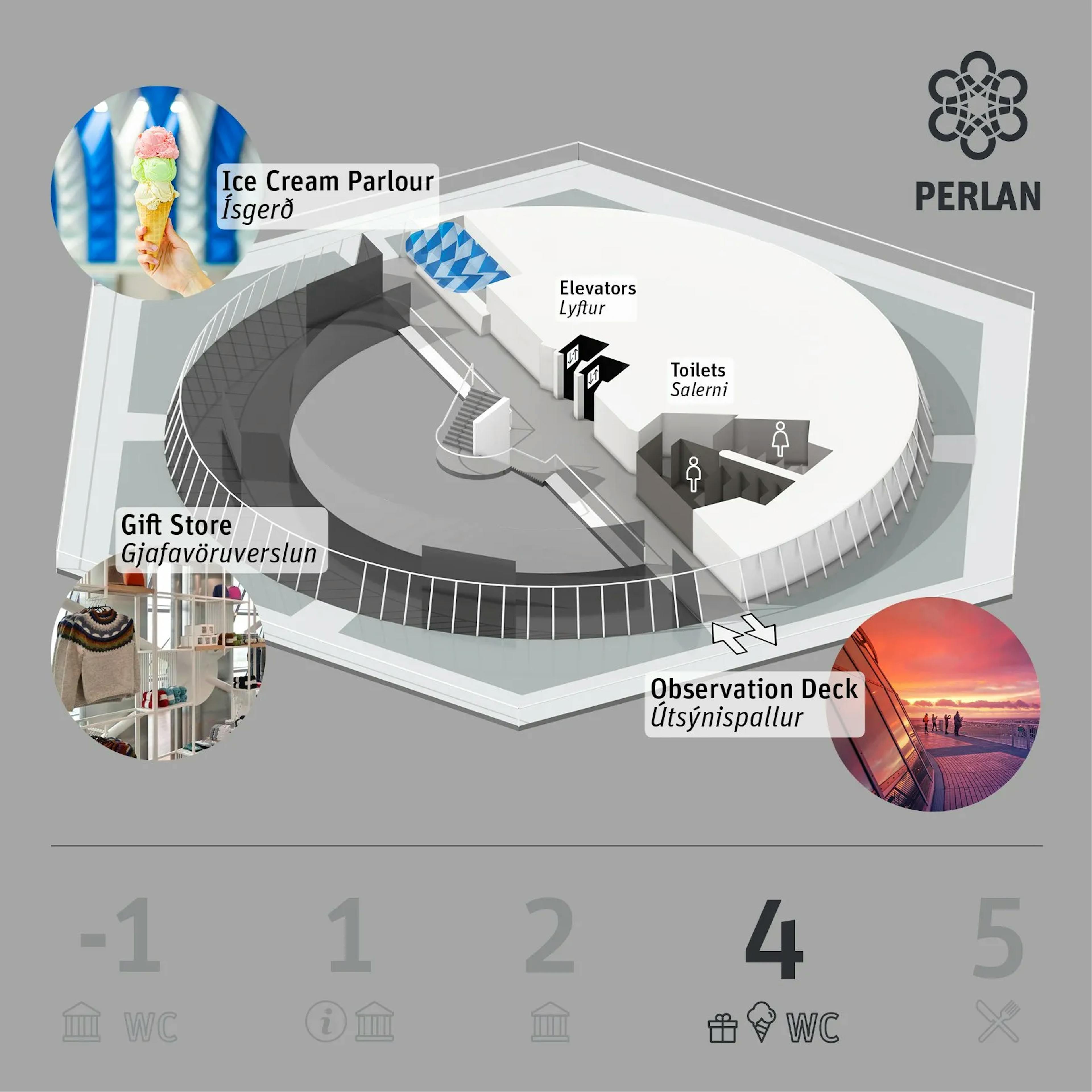Map of Perlan 4th floor