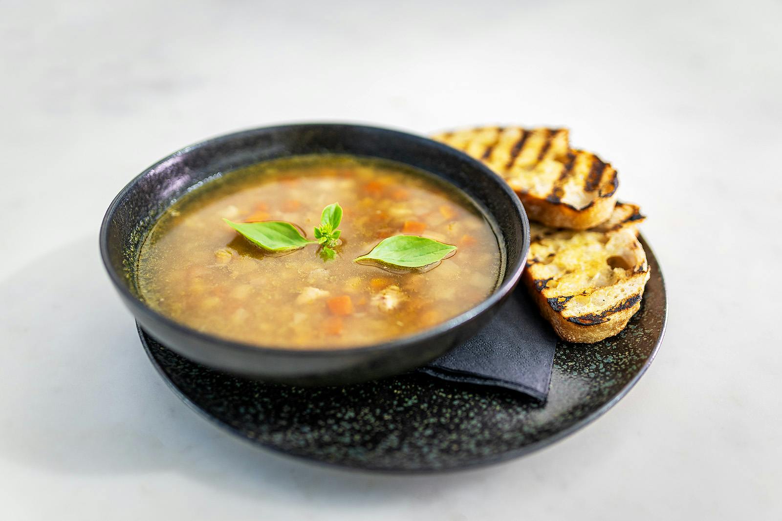 Traditional Icelandic soup at Perlan Museum Restaurant