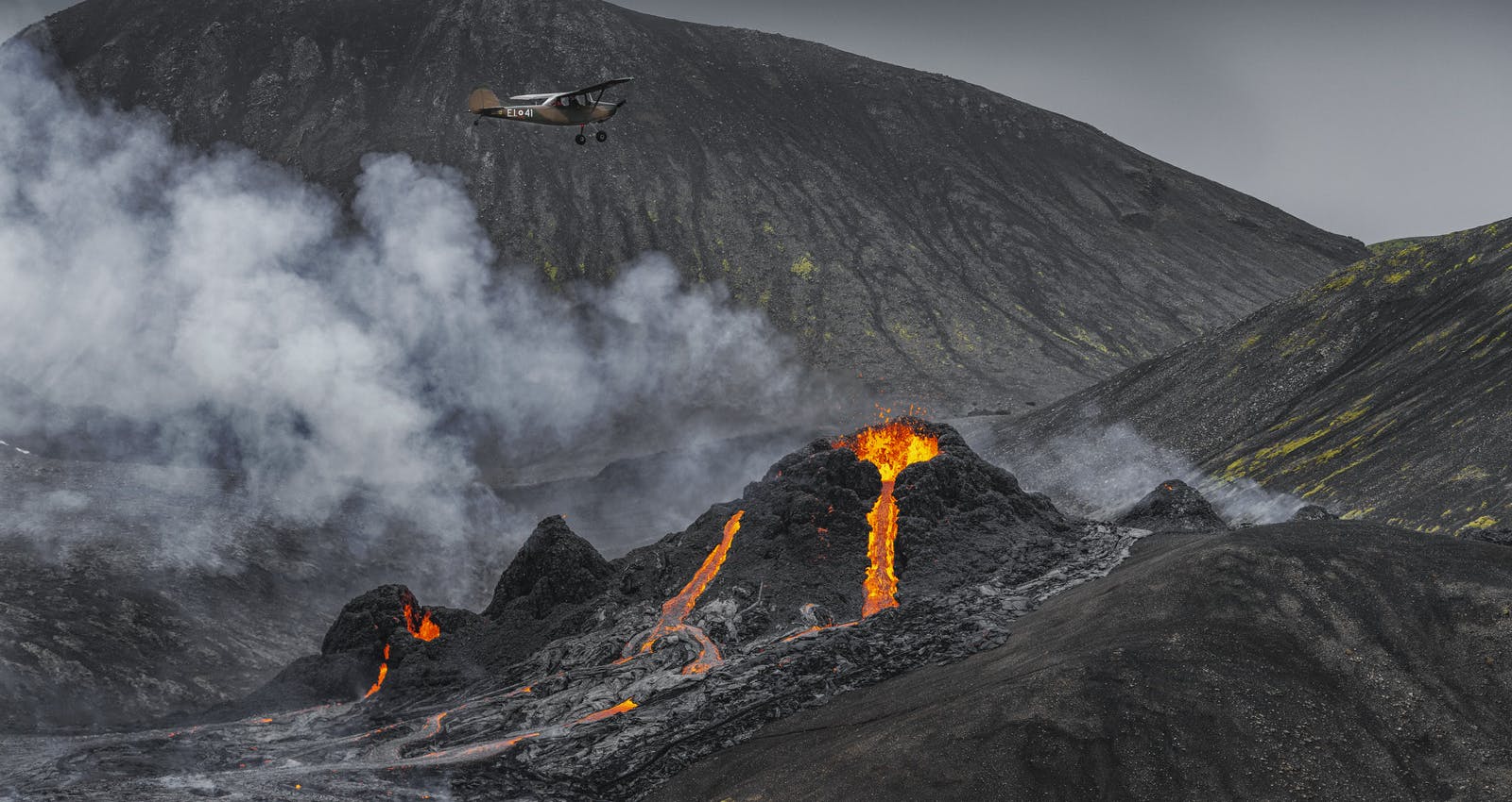 Fagradalsfjall eruption in Geldingadalir in 2021