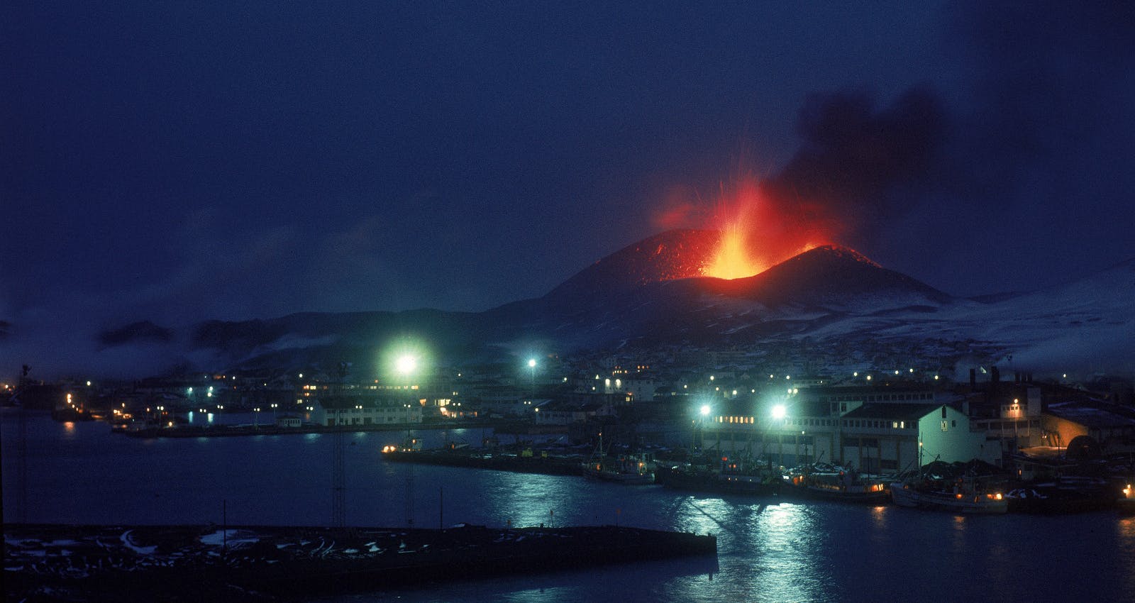 Volcanic Eruption in Vestmannaeyjar in 1973