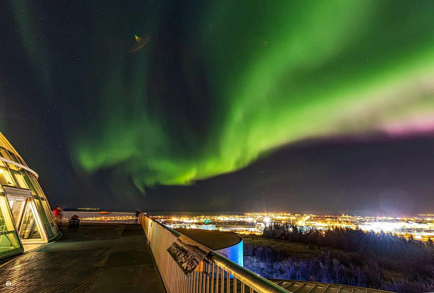 Northern lights at Perlan