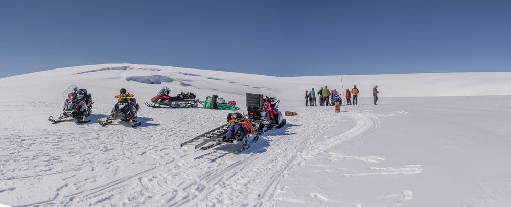 Snowmobiles at Bardarbunga