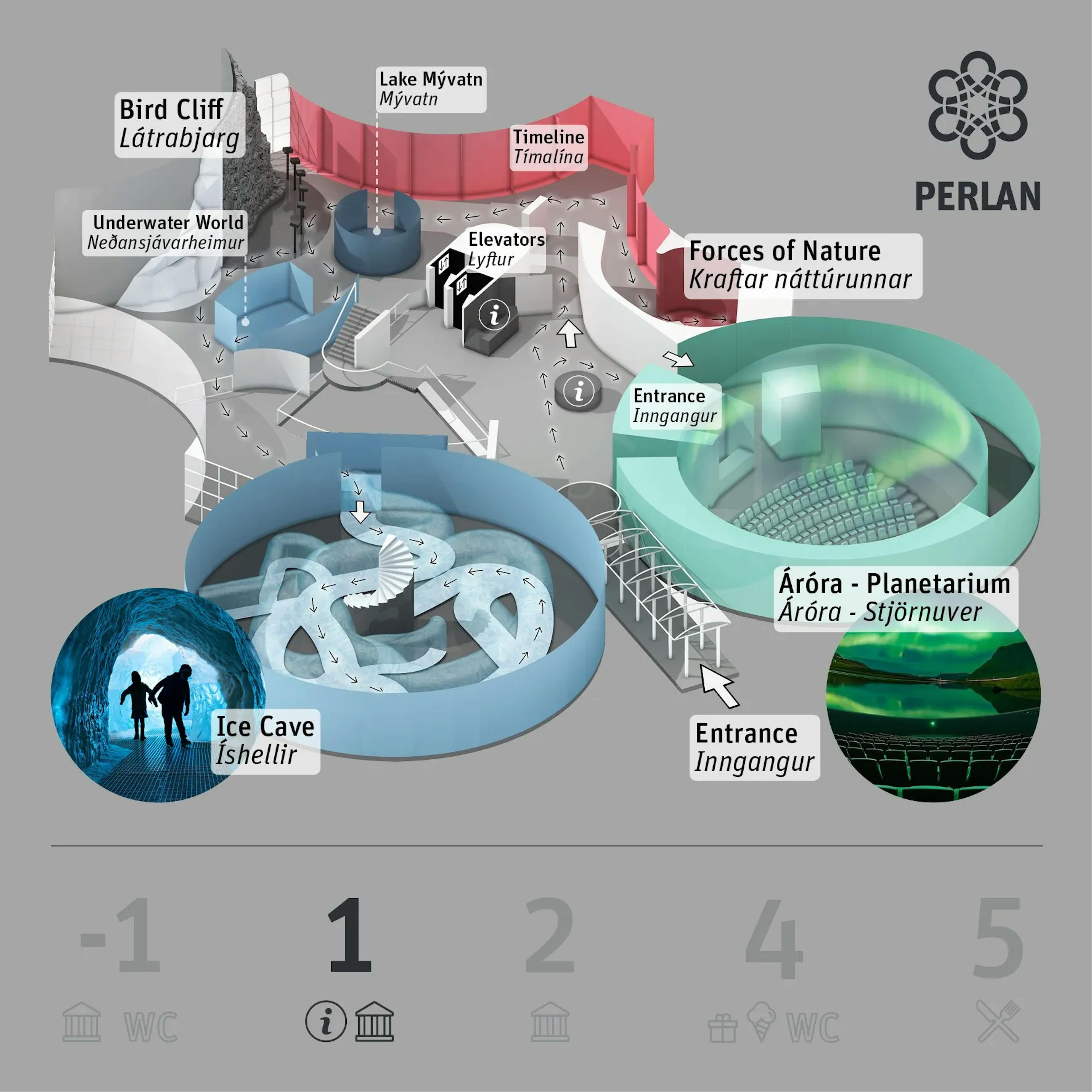Map of Perlan 1st floor