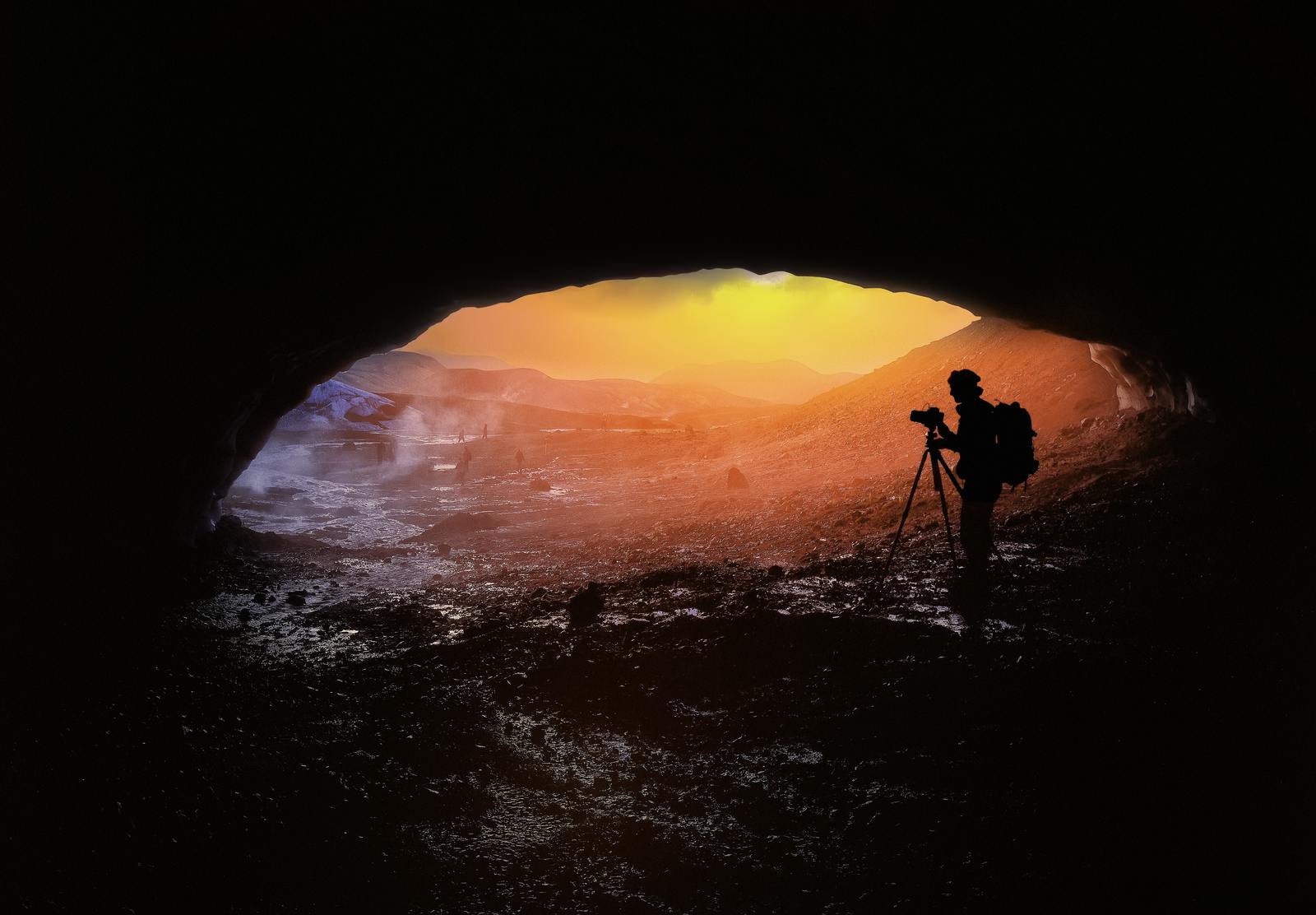 Ice Cave in Hrafntinnusker in Iceland