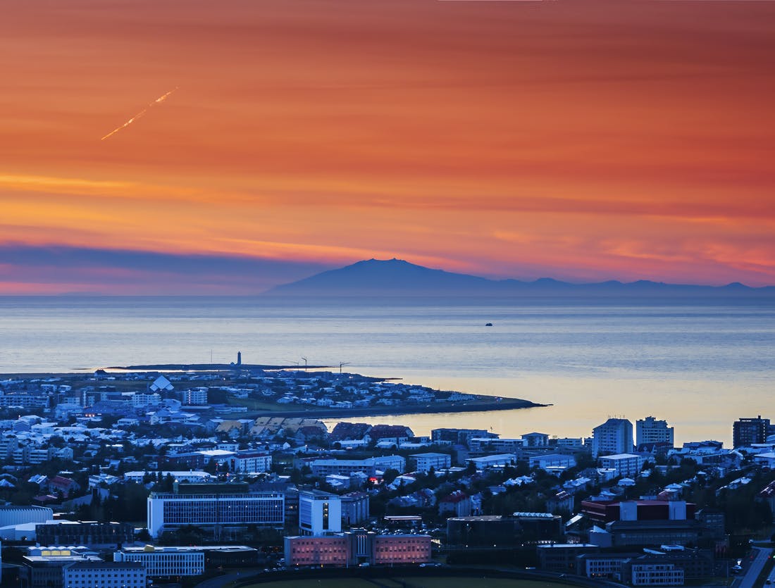 Reykjavik and Snæfellsjökull