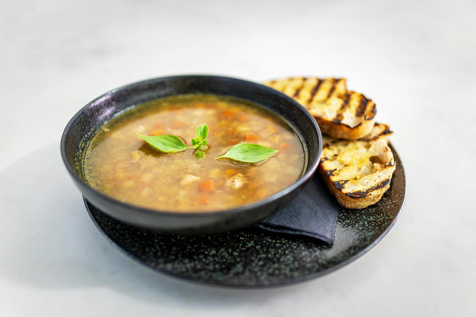 Traditional Icelandic lamb soup at Perlan restaurant