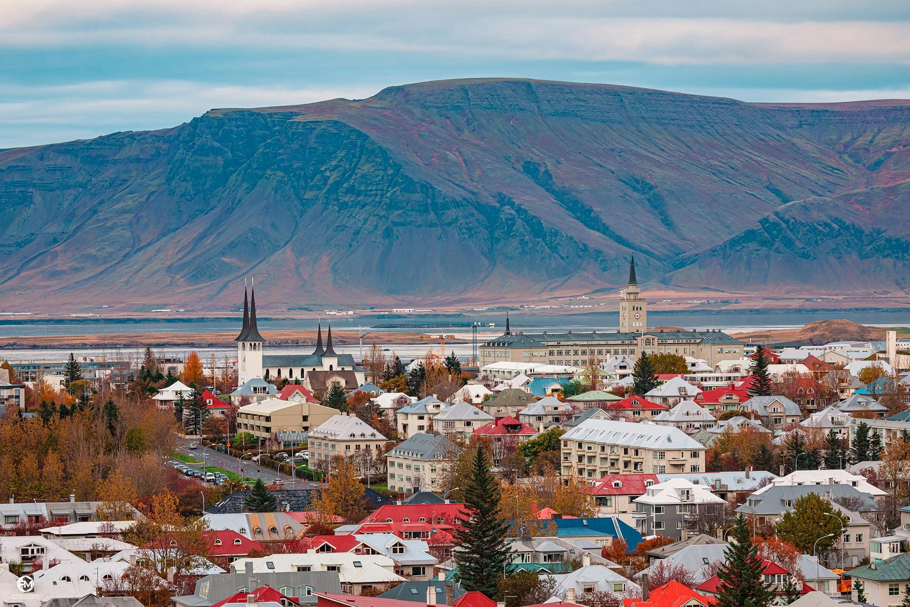Reykjavik City Skyline in Autumn