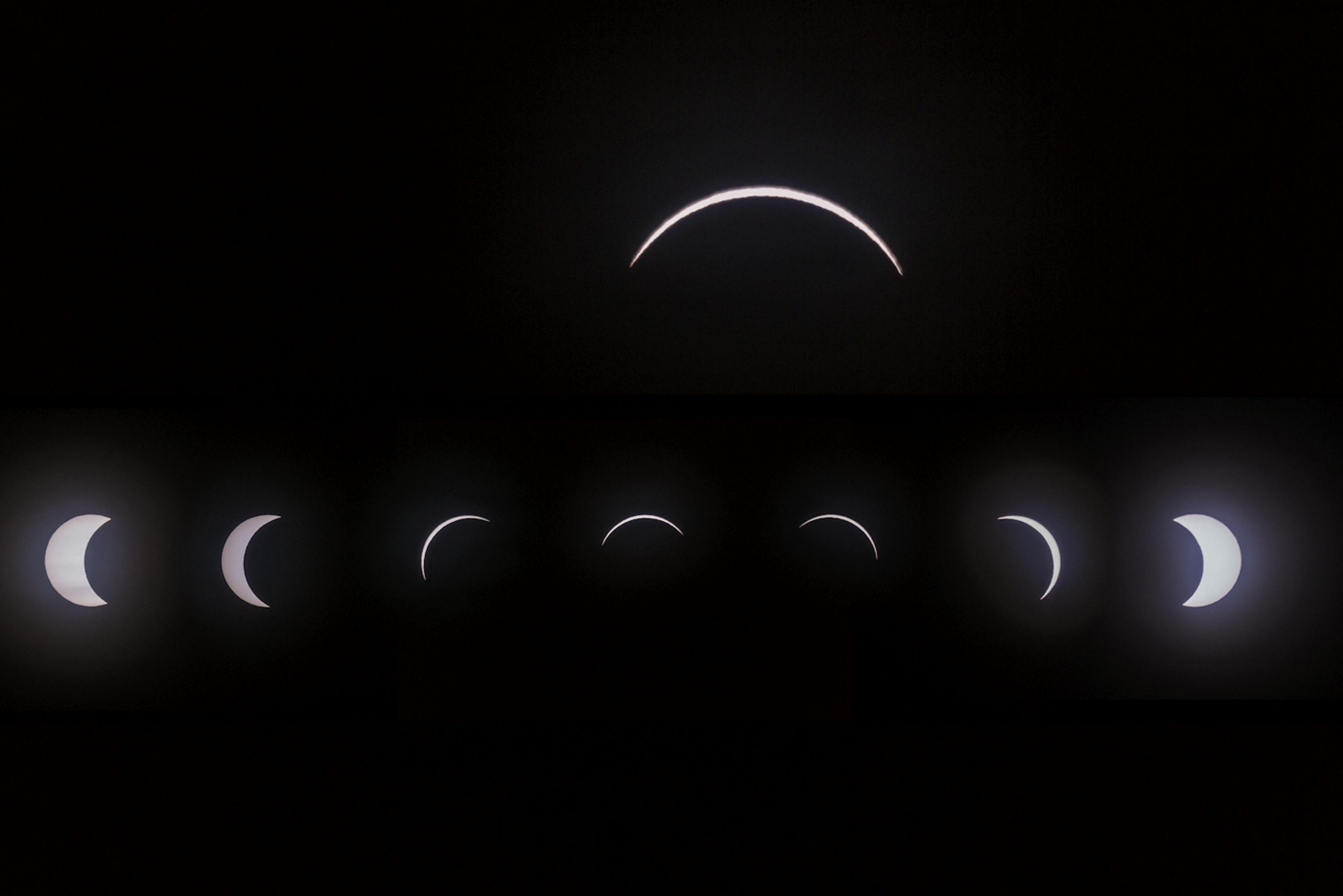 Stages of a solar eclipse