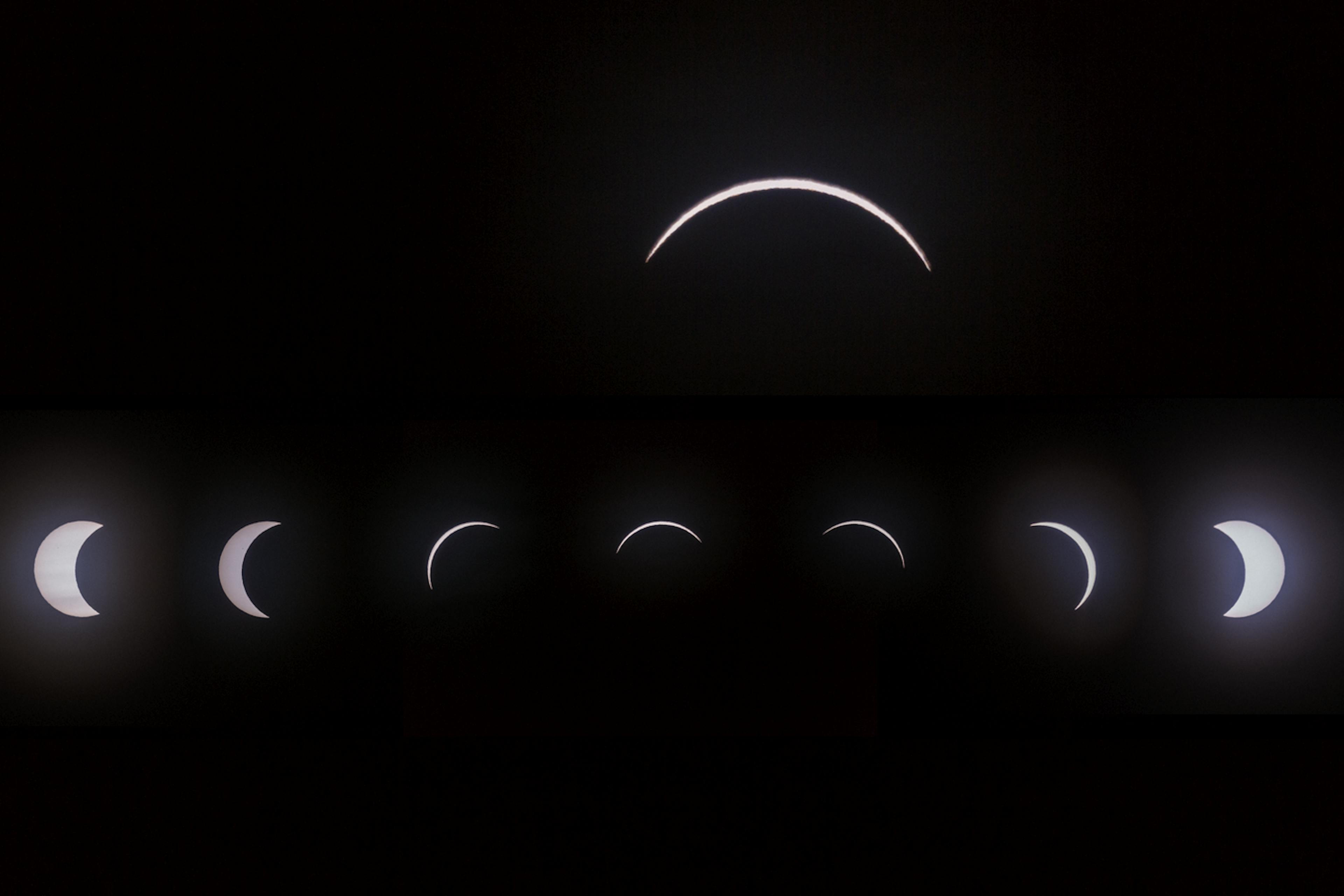 Stages of a solar eclipse