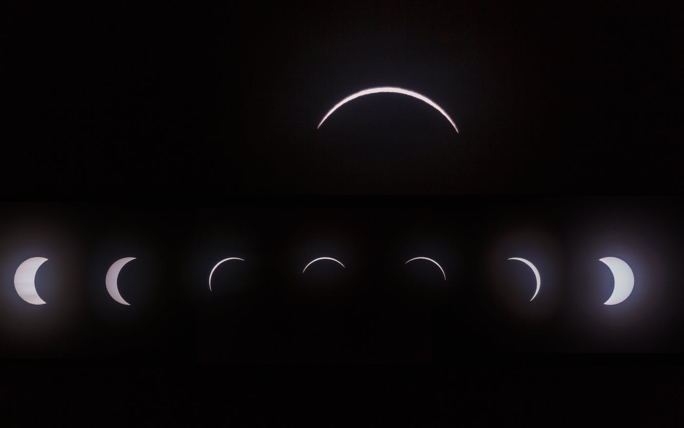 Stages of a solar eclipse