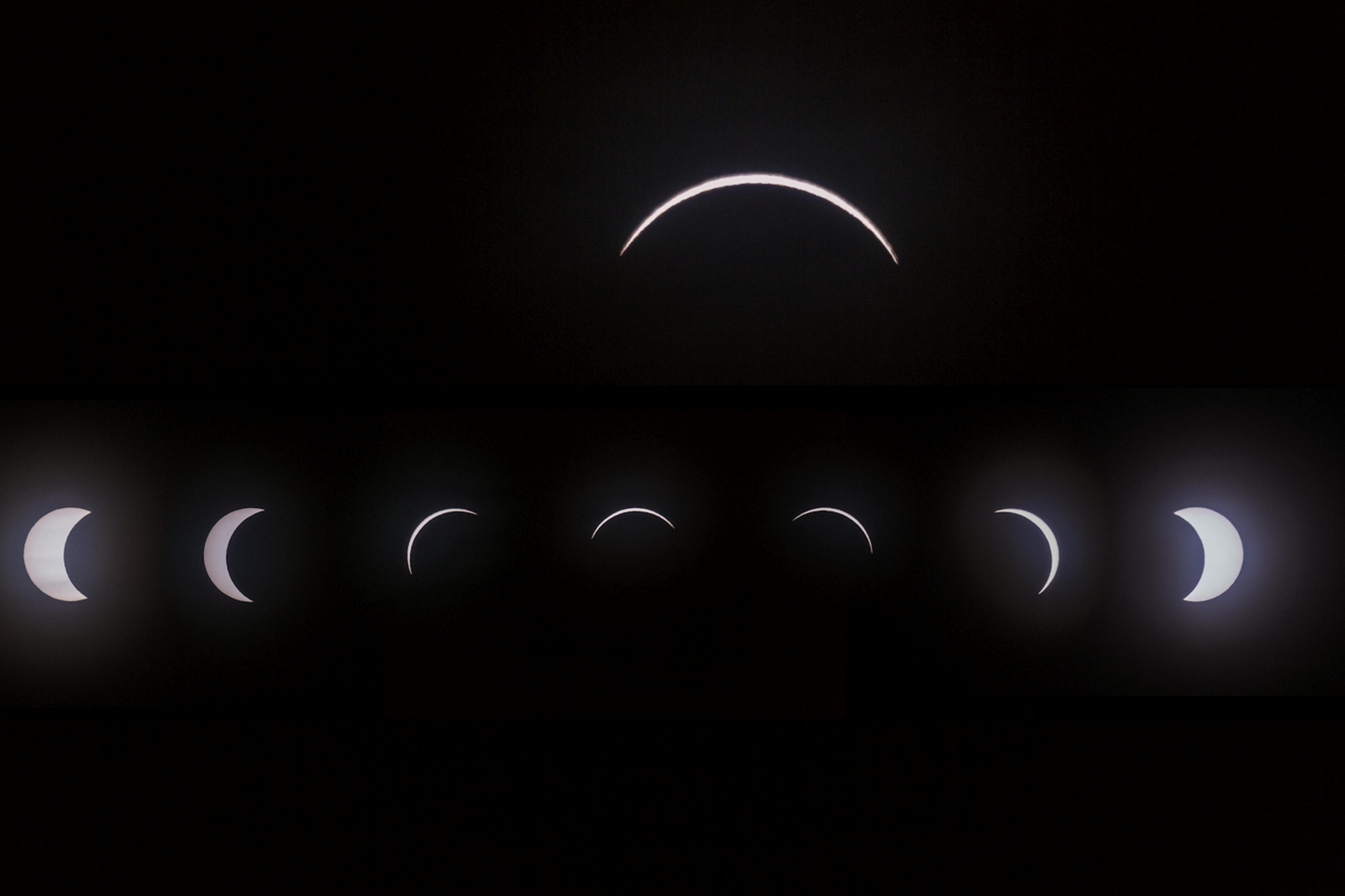 Stages of a solar eclipse