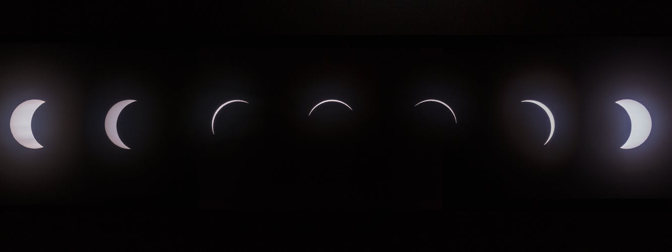 Stages of a solar eclipse